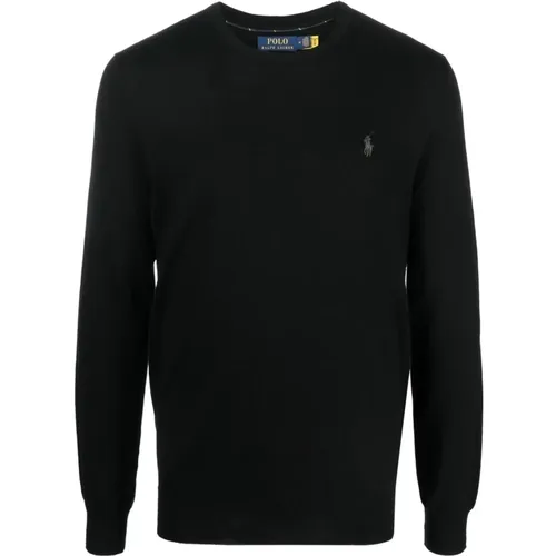 Klassischer Schwarzer Pullover , Herren, Größe: S - Ralph Lauren - Modalova