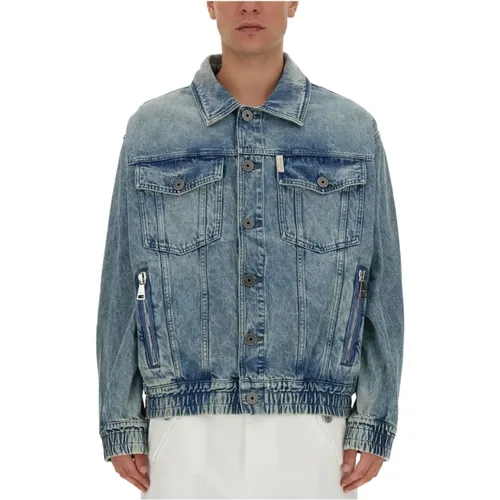 Denim Jacket Regular Fit 100% Cotton , male, Sizes: M, L - Balmain - Modalova