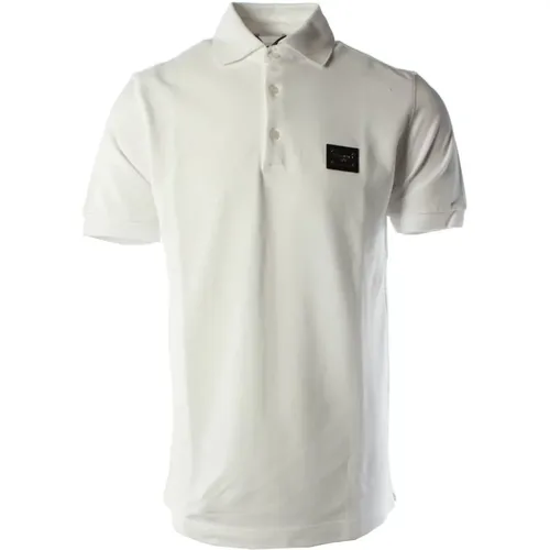 Herren Weißes Baumwoll-Polo-Shirt , Herren, Größe: XL - Dolce & Gabbana - Modalova