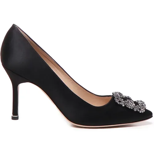 Satin Beveled Toe Pumps , female, Sizes: 6 UK, 5 UK, 5 1/2 UK, 4 UK, 7 UK - Manolo Blahnik - Modalova