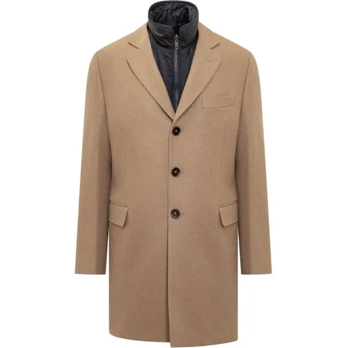 Single-Breasted Coats , male, Sizes: 3XL - Fay - Modalova