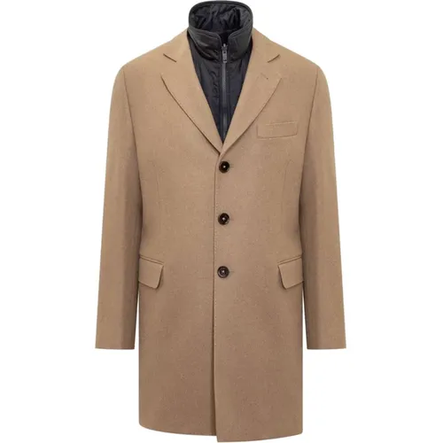 Single-Breasted Coats , male, Sizes: S, 3XL - Fay - Modalova