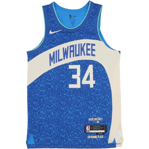 Giannis Antetokounmpo City Edition Basketball Tank Top , male, Sizes: M, 3XS, XS - Nike - Modalova