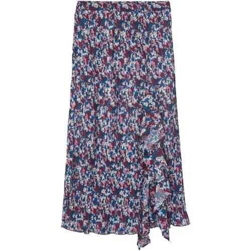 MultiColour Printed Skirt , female, Sizes: XS, L, S - Ganni - Modalova