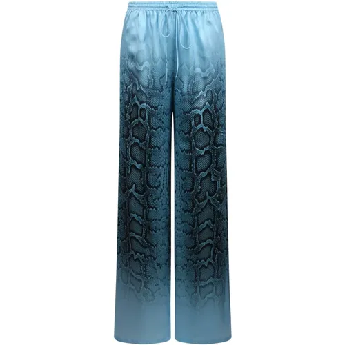 Jogger trousers with snake print , female, Sizes: XS, S - Ermanno Scervino - Modalova