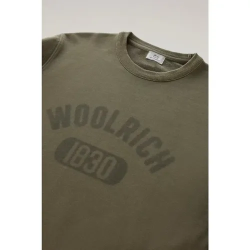 Crewneck Sweatshirt Garment Dyed , male, Sizes: L - Woolrich - Modalova