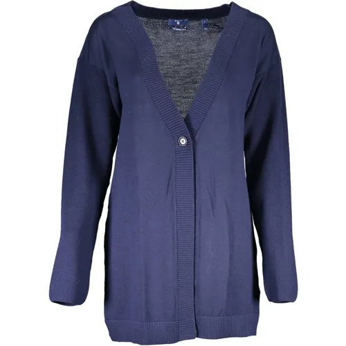 Wool Cardigan with Long Sleeves , female, Sizes: XS, S - Gant - Modalova