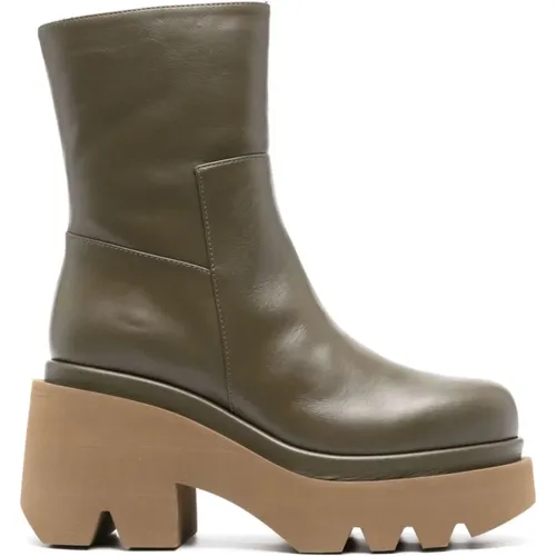 Leather Heel Ankle Boots , female, Sizes: 7 UK - Paloma Barceló - Modalova