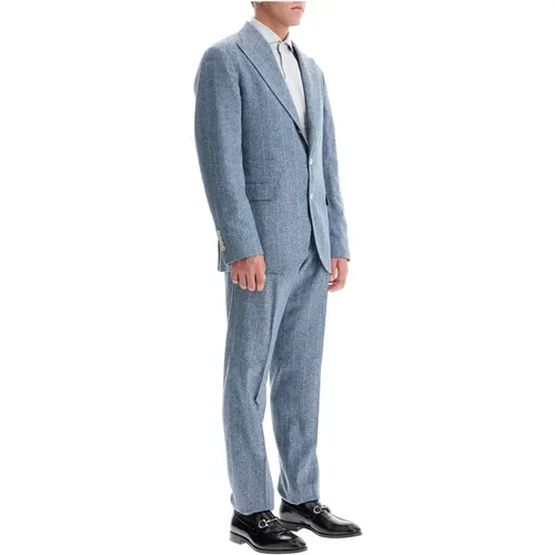 Luxurious Buttoned Flannel Suit Set , male, Sizes: XL - BRUNELLO CUCINELLI - Modalova