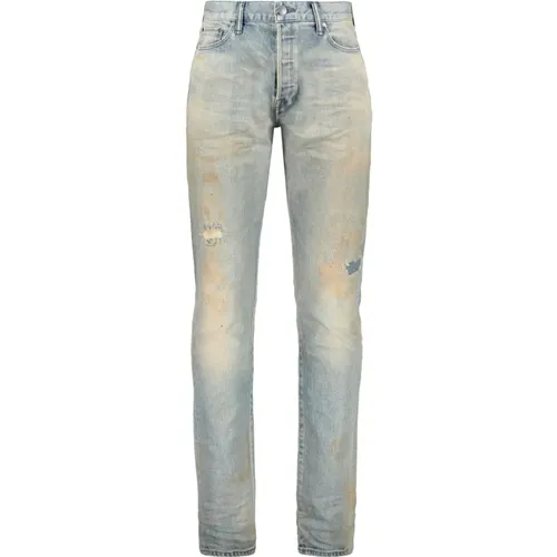 Zerrissene Straight Leg Jeans , Herren, Größe: W32 - John Elliott - Modalova