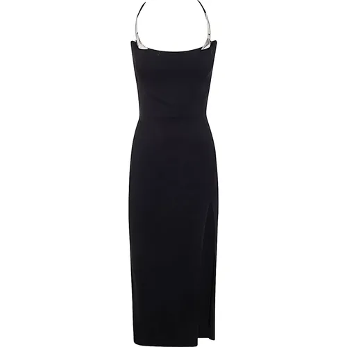 Schwarzes Midi-Kleid 1999 Stil - Mugler - Modalova