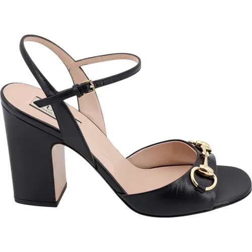 Leather Sandals with Adjustable Strap , female, Sizes: 3 UK - Gucci - Modalova