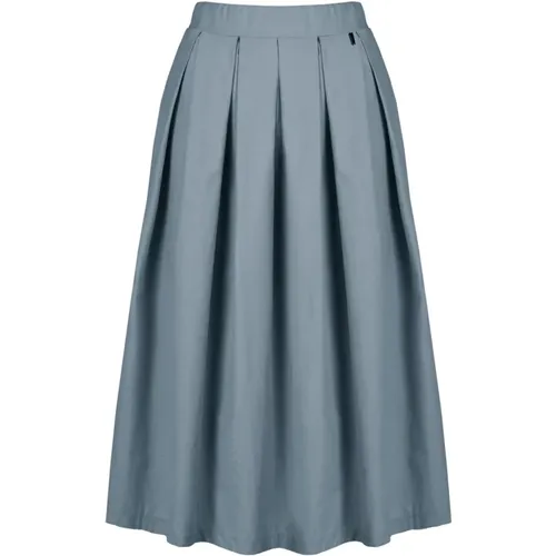 Striped Cotton Flared Skirt , female, Sizes: S, M, XL, L - BomBoogie - Modalova