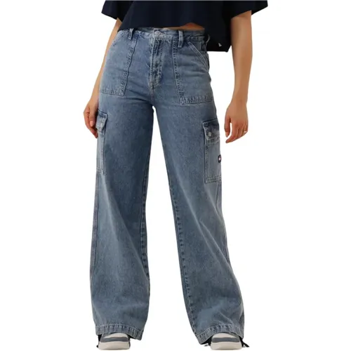 High Waist Wide Leg Utility Jeans , Damen, Größe: W30 L32 - Tommy Jeans - Modalova