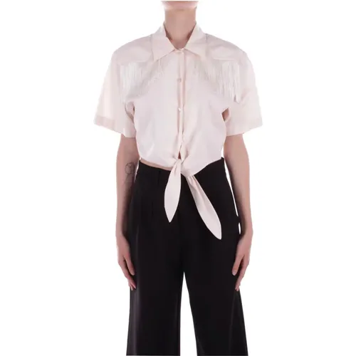 Powder Fringe Button-Up Shirt , female, Sizes: S, M, XS - pinko - Modalova