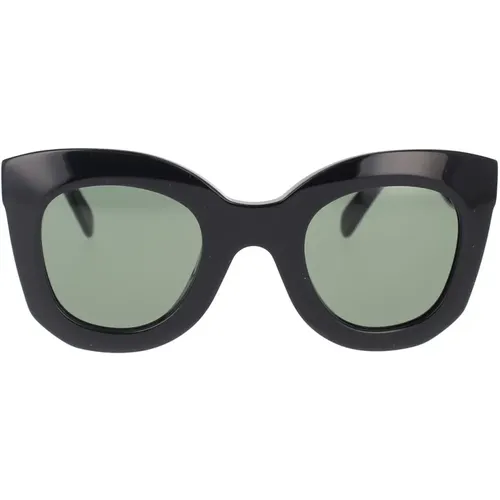 Geometric Sunglasses with Green Lenses , female, Sizes: 47 MM - Celine - Modalova
