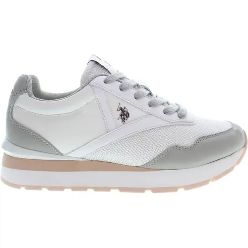 Polyester Sneaker with Contrasting Details , female, Sizes: 8 UK, 3 UK - U.s. Polo Assn. - Modalova