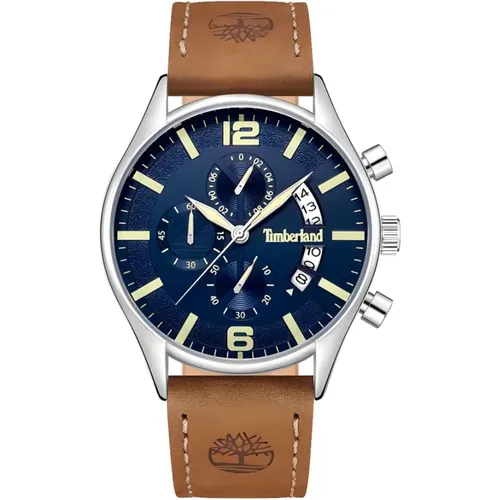 Braune Lederuhr Quarz Analog - Timberland - Modalova