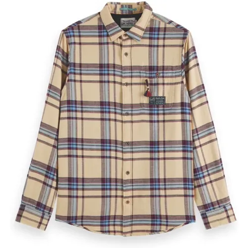 Flannel Check Shirt , male, Sizes: M - Scotch & Soda - Modalova