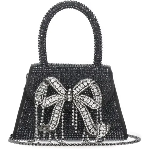 Rhinestone Handbag with Chain Strap , female, Sizes: ONE SIZE - Self Portrait - Modalova