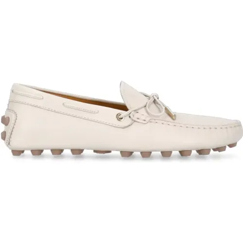 Tods Flat shoes Ivory , female, Sizes: 4 1/2 UK, 4 UK - TOD'S - Modalova