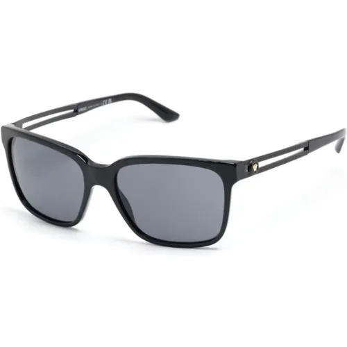 Schwarze Sonnenbrille mit Original-Etui - Versace - Modalova