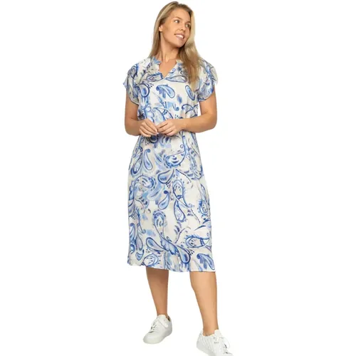Paisley Blue Dress Sif.Hs24 , female, Sizes: 2XL, M - 2-Biz - Modalova