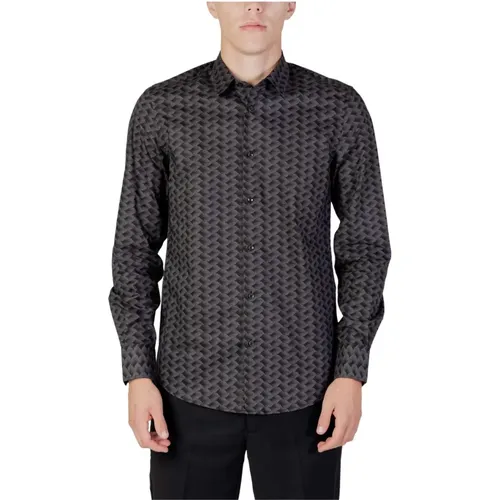Grey Button-Up Shirt, Long Sleeve , male, Sizes: XS, S - Antony Morato - Modalova