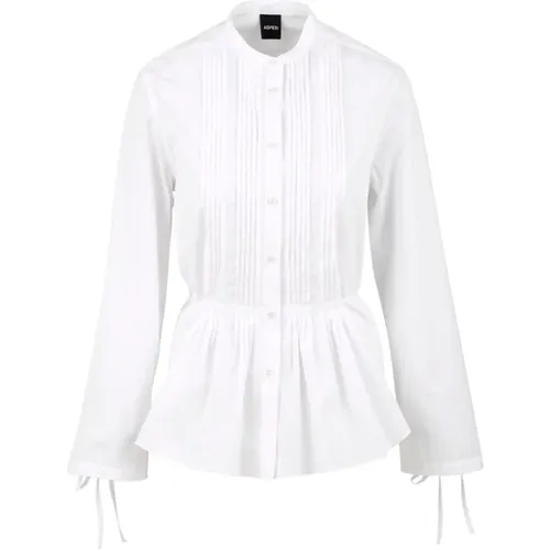 Korean Collar Shirts , female, Sizes: S, XS, M - Aspesi - Modalova