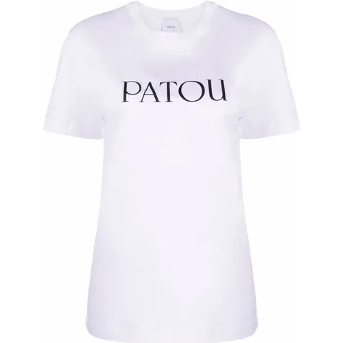 Logo-Print Weißes T-Shirt , Damen, Größe: S - Patou - Modalova