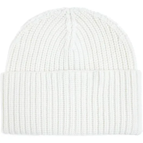 Ivory Ribbed Knit Cashmere Beanie , male, Sizes: M, XL - BRUNELLO CUCINELLI - Modalova