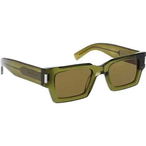 Iconic Sunglasses with Uniform Lenses , female, Sizes: 50 MM - Saint Laurent - Modalova