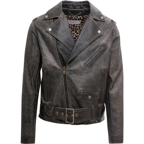 Leather Jacket , male, Sizes: 2XL, L, M - Golden Goose - Modalova
