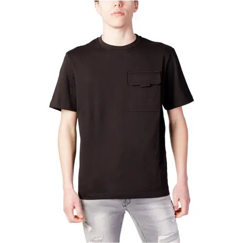 Schwarzes Baumwoll-T-Shirt , Herren, Größe: L - Antony Morato - Modalova