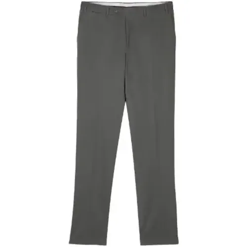 Waldgrüne Chino Hose Slim Fit , Herren, Größe: L - Canali - Modalova