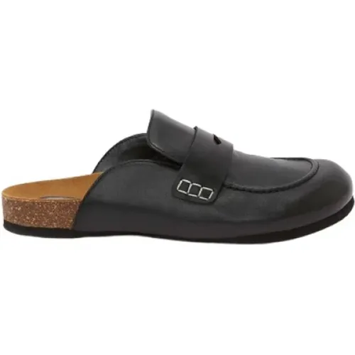 Bold Wide Fit Leather Loafer Mules , male, Sizes: 11 UK, 7 UK - JW Anderson - Modalova