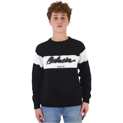 Stylischer Crewneck Sweatshirt mit langen Ärmeln - Balmain - Modalova