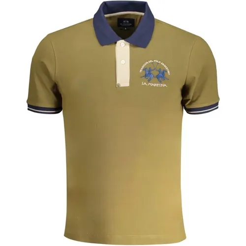 Polo-Shirt mit Kontrastdetails und Logo-Stickerei - LA MARTINA - Modalova