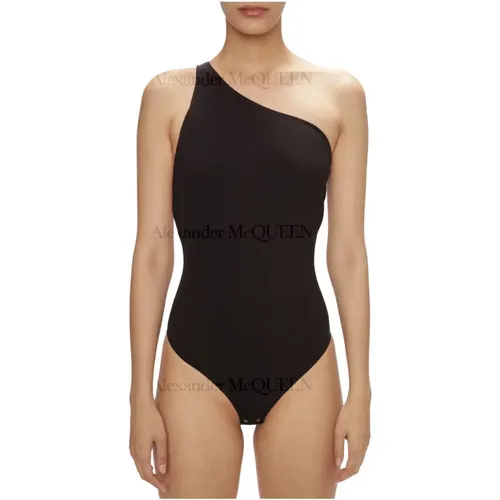 Asymmetric Backless Bodysuit , female, Sizes: XS, 2XS, S - alexander mcqueen - Modalova