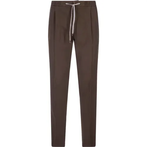 Linen Tapered Trousers , male, Sizes: M, 2XL, 4XL, L, XL, 3XL - PT Torino - Modalova