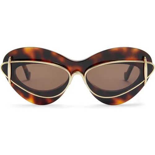 Dunkel Havana Cat-Eye Sonnenbrille - Loewe - Modalova