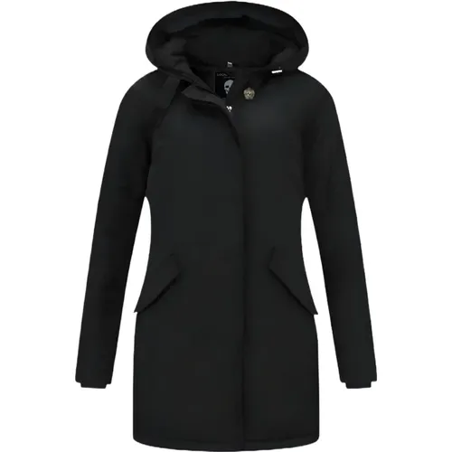 Taillierte schwarze Winterjacke für Frauen - TheBrand - Modalova