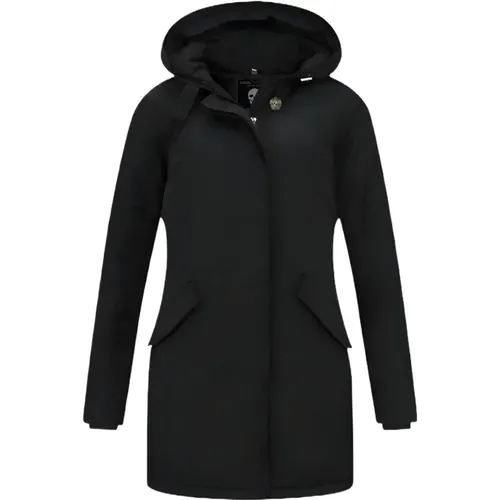 Taillierte schwarze Winterjacke für Frauen , Damen, Größe: XL - TheBrand - Modalova