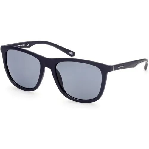 Blaue Polarisierte Sonnenbrille Se6118-91V , Herren, Größe: 57 MM - Skechers - Modalova