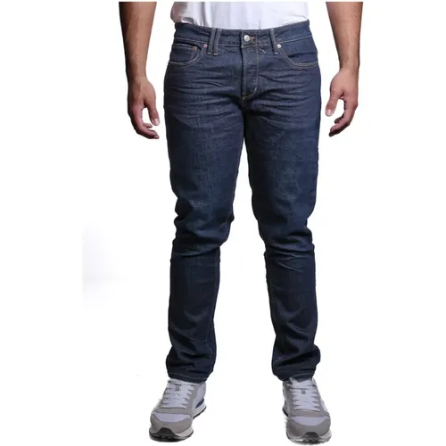 Dunkelblaue Jeans mit Metall-Details , Herren, Größe: M - Cycle - Modalova