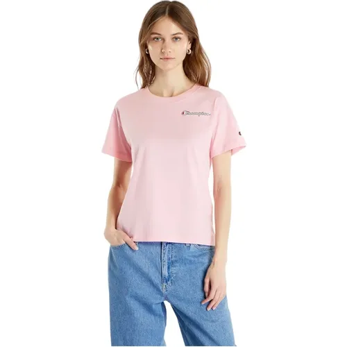 Kurzarm T-Shirt , Damen, Größe: M - Champion - Modalova