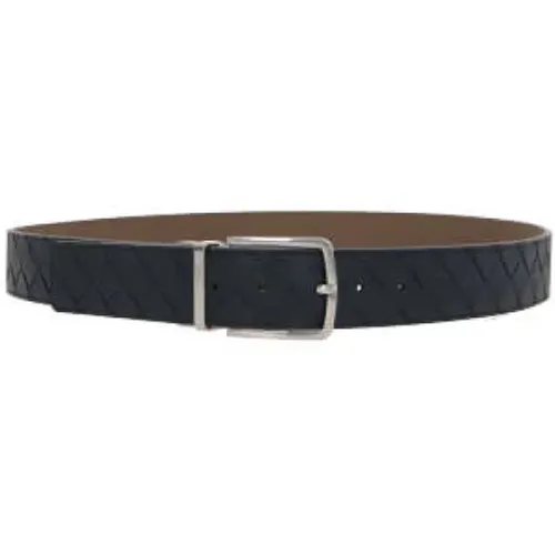 Reversible Leather Belt with Intrecciato Pattern , male, Sizes: 90 CM, 105 CM, 95 CM, 100 CM - Bottega Veneta - Modalova