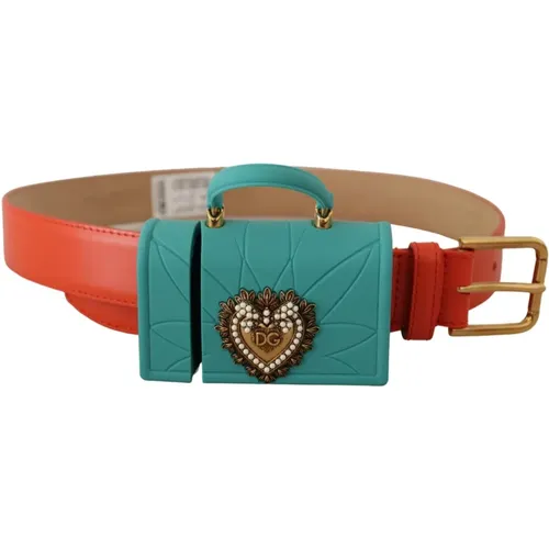 Heart Micro Tasche Kopfhörer Gürtel , Damen, Größe: 70 CM - Dolce & Gabbana - Modalova