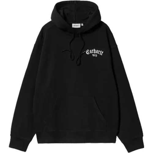 Hooded Onyx Script Sweatshirt in , male, Sizes: M, XL, L - Carhartt WIP - Modalova