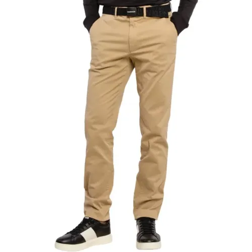 Slim Fit Karamell Chinos , Herren, Größe: W33 - Calvin Klein - Modalova